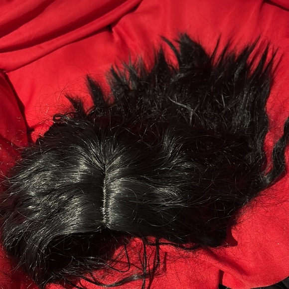 Black synthetic hair crimp style Curly Wig - Picture 9 of 16